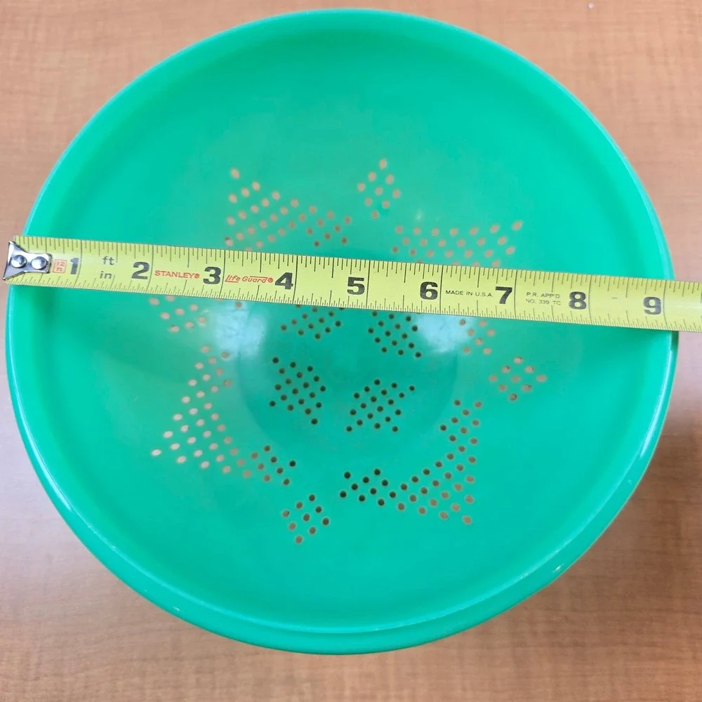 Tupperware 339 Jadite Green Footed 9